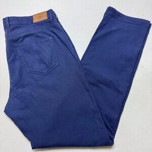 Peter Millar‎ Pants Mens 36 Blue Slim Fit Stretch 5 Pocket Cotton Spandex Chino